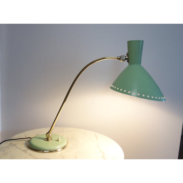 Gold Mid-Century Diabolo Table Lamp, 1950s For Sale - Image 8 of 12