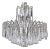 Art Deco Style Cut-Crystal Circular Chandelier For Sale