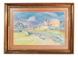 Pino Stampini, Tomb of the Quintilii, Tempera, 1948, Framed