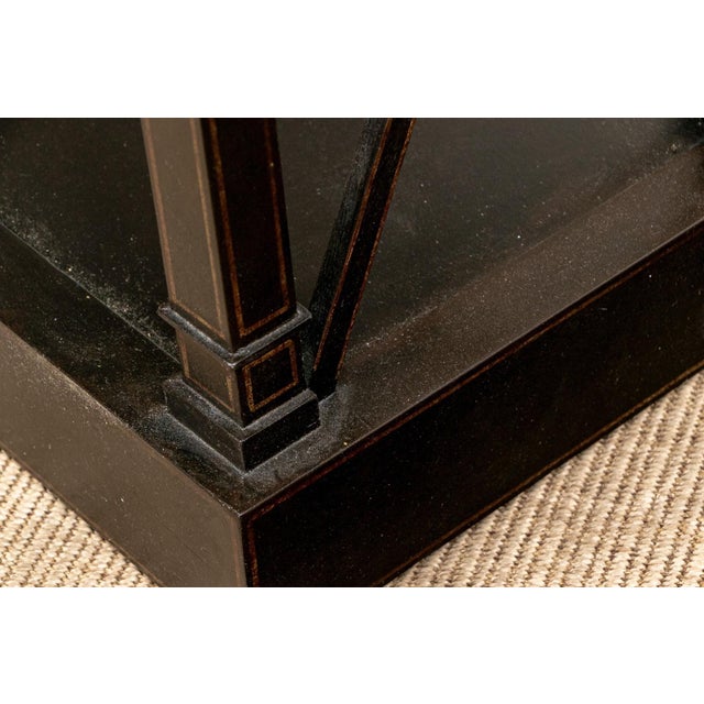 Black Vintage Tall Hollywood Regency Style Etagère Display Case For Sale - Image 8 of 9