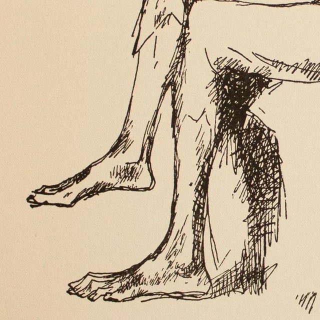 1940s After Pablo Picasso "Seated Man", First Edition Period Swiss Print For Sale In Dallas - Image 6 of 11