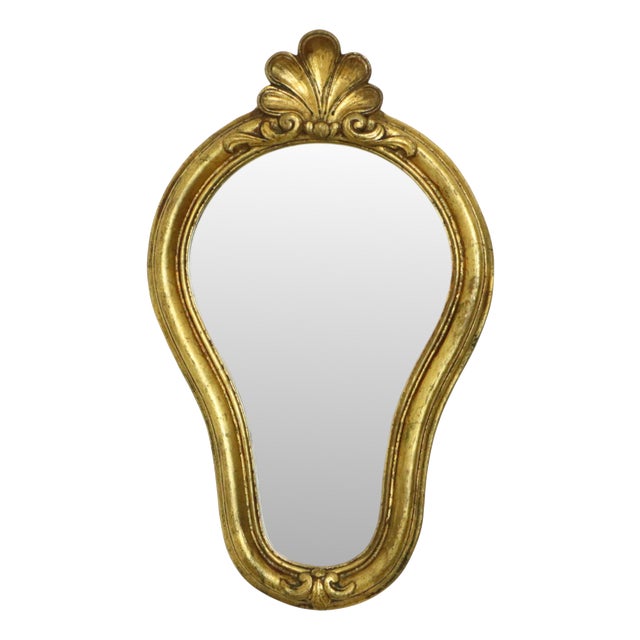 Vintage French Crested Mirror, 1950s For Sale