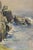 English Antique Seaside Cliffs Watercolor Painting For Sale - Image 3 of 3