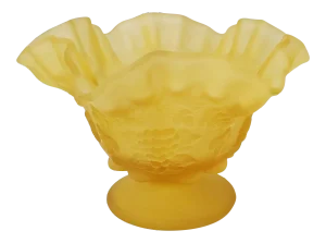 1960s Westmoreland Paneled Grape Yellow Mist Open Candy Dish