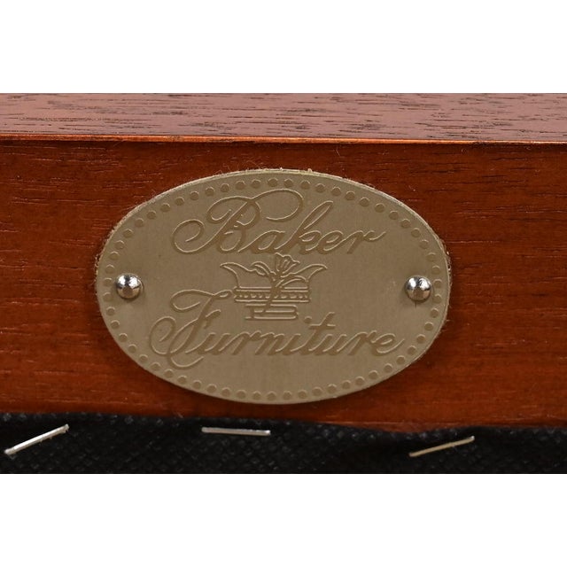 Baker Furniture Federal Carved Mahogany Shield Back Side Chairs or Dining Chairs, Pair For Sale - Image 11 of 13