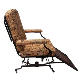 Adjustable Reclining Lounge Chaise Longue from Marks Co., New York, USA, 1890s For Sale