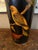 Vintage English Planter Jardiniere Urn Bird Decoupage Black Tole Aviary Décor For Sale - Image 9 of 18