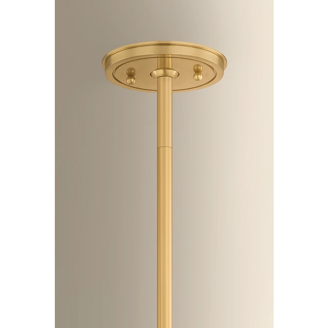 Textile Hudson Valley Lighting Sunside 18 in. 3 Light Pendant in Aged Brass Finish For Sale - Image 7 of 11