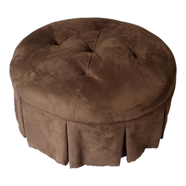 Chocolate Brown Upholstered Ottoman Chairish