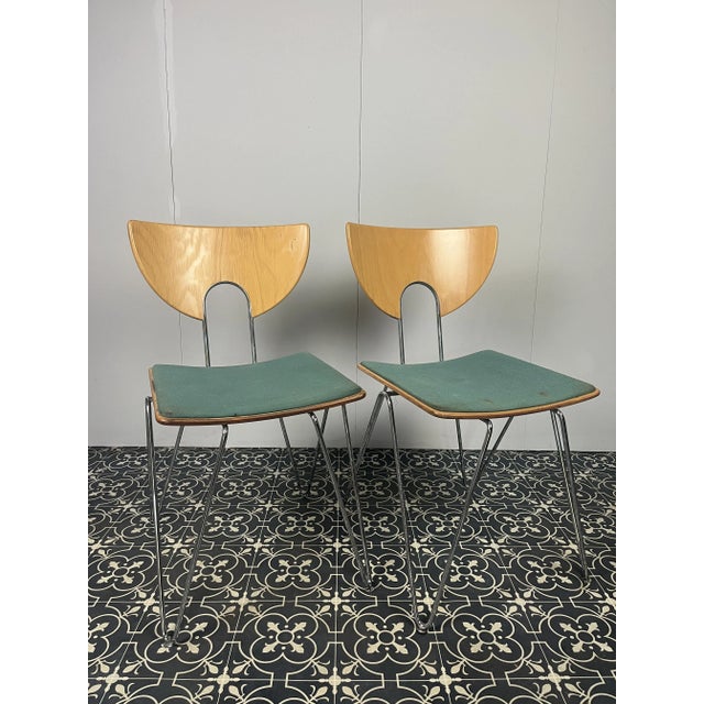 Beige Set of Mikado Dining Chairs by Walter Leeman for Kusch + Co For Sale - Image 8 of 11