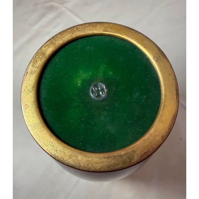 Antique Signed Japanese Ando Handmade Qing Enamel Silver Floral Cloisonné Vase For Sale - Image 4 of 11