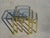 Nesting Tables in Gilt Metal and Tempered Glass, 1990s, Set of 3 For Sale - Image 3 of 18