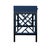 Not Yet Made - Made To Order Chippendale Writing Desk - Navy For Sale - Image 5 of 9