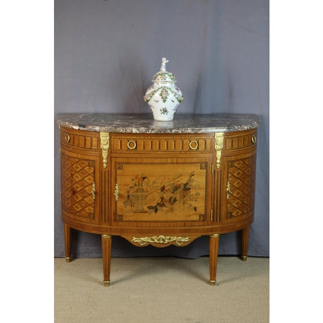 Vintage Half Moon Dresser, 1940s For Sale - Image 10 of 14