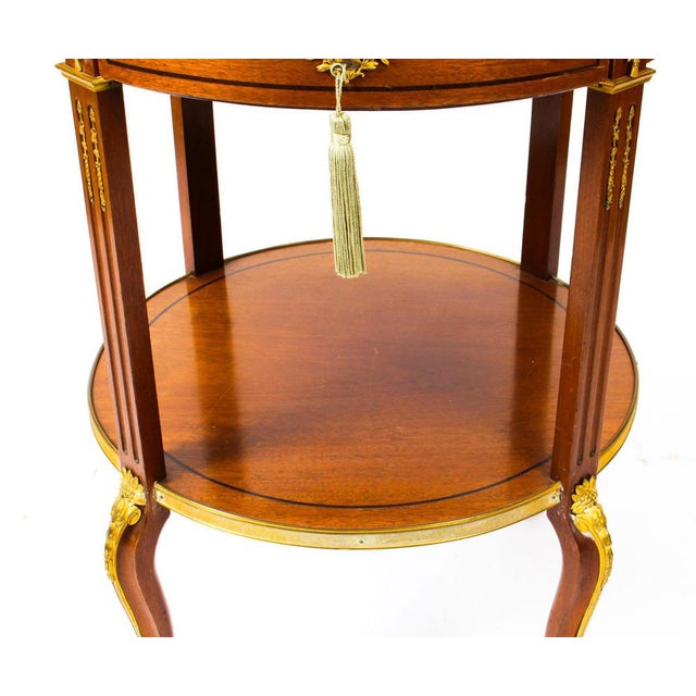 19th Century French Louis Revival Marble & Ormolu Occasional Table For Sale - Image 6 of 15