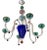 Vintage Multicolor Murano Glass Chandelier from Simoeng, 1980s For Sale