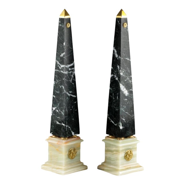 Large 20th Century Italian Obelisks, Set of 2 For Sale