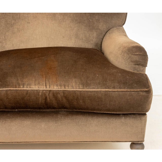 George Smith George Smith Style Mocha Brown Upholstered Sofa For Sale - Image 4 of 8