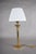 Gold Tall Vintage Neoclassical Brass Table Lamp with Black Marble Base, 1950s For Sale - Image 8 of 12