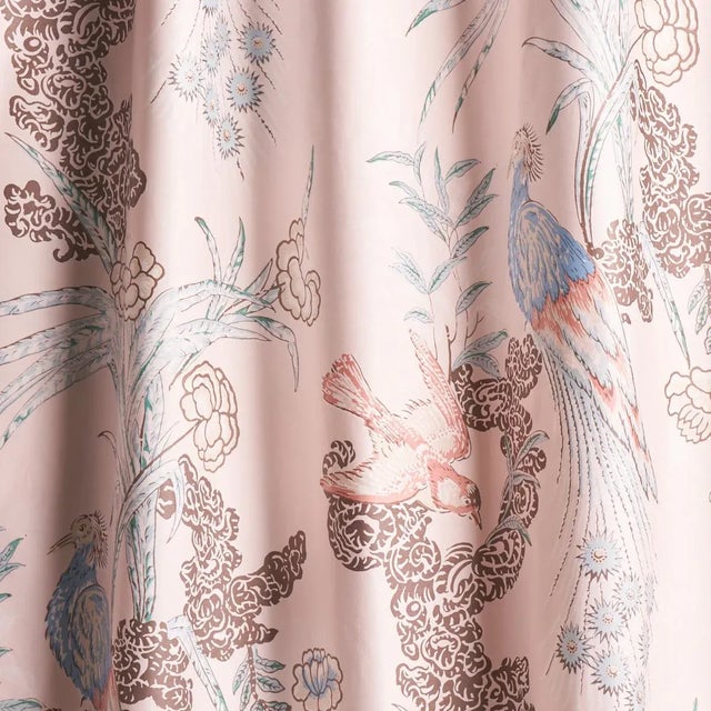 Not Yet Made - Made To Order Sample - Schumacher X Miles Redd Peacock Fabric in Blush For Sale - Image 5 of 5