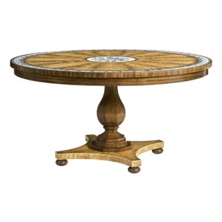 Vermeer Round Pedestal Dining Table by Jonathan Charles, Open Special Box-in Stock Now For Sale
