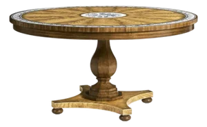 Vermeer Round Pedestal Dining Table by Jonathan Charles, Open Special Box-in Stock Now