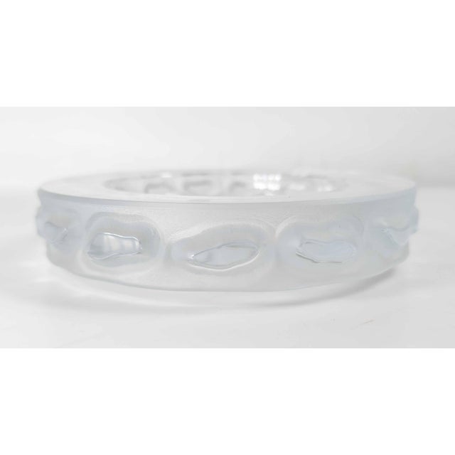 20th Century Clear and Frosted Glass Wine Coaster, French or Italian For Sale In New York - Image 6 of 14