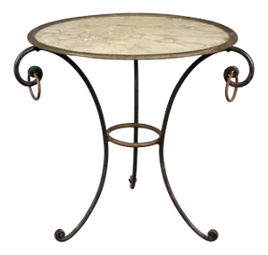 French Mid Century Wrought Iron Side Table
