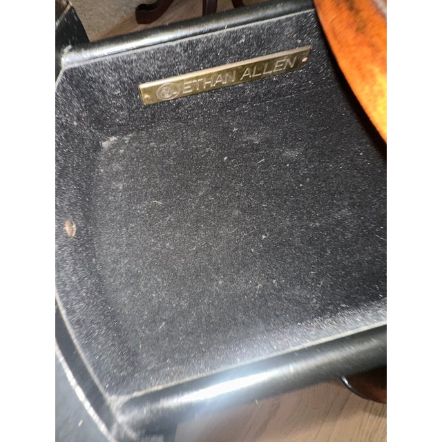 Brown Ethan Allen Chinoiserie Drum Table For Sale - Image 8 of 8