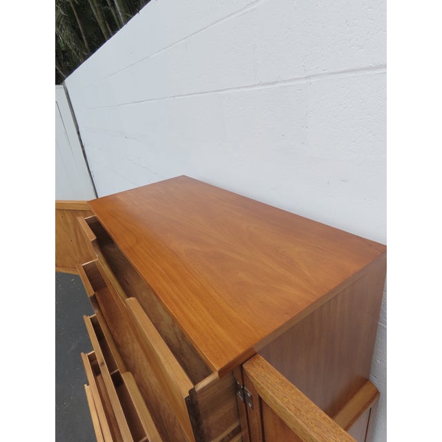 Basic Witz Mid Century Modern Tall Chest of Drawers Highboy 6575 For Sale - Image 11 of 17