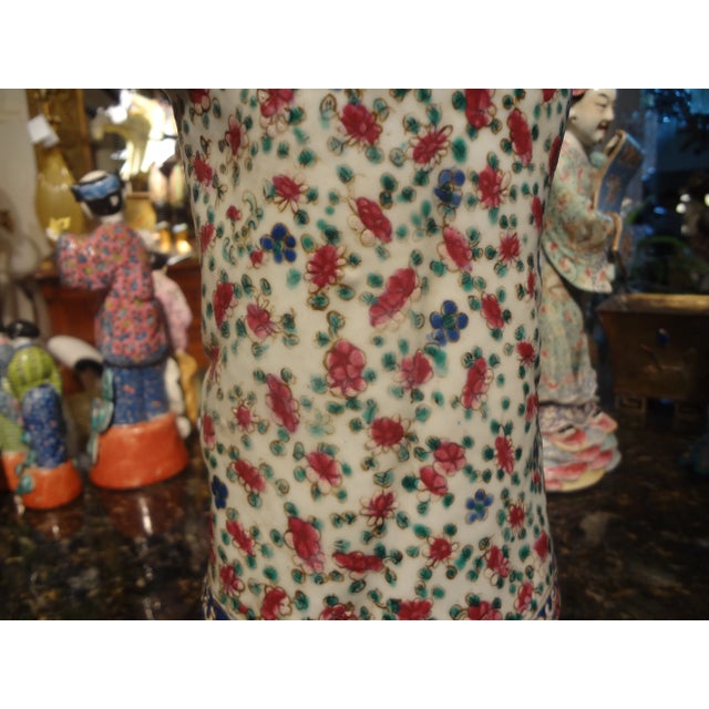 Blue Late 19th or Early 20th Century Hand Decorated Chinese Porcelain Figure For Sale - Image 8 of 12