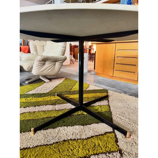 Dining Table with Light Marble Top, 1970s For Sale - Image 3 of 7