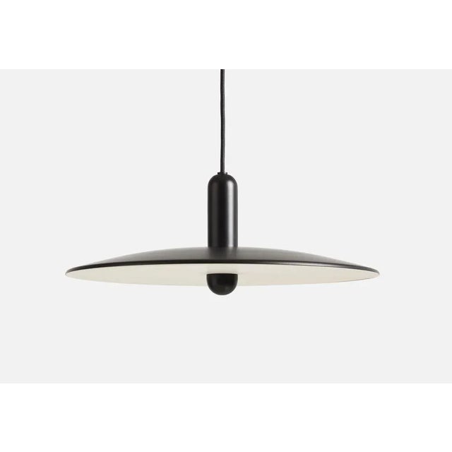 Large black lu pendant lamp by beaverhausen materials: metal. Dimensions: d 45 x h 22 cm available in black or taupe and...