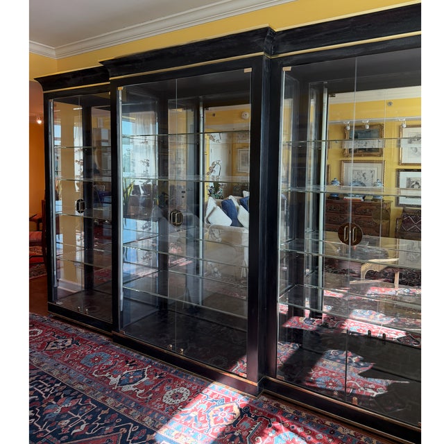 Milo Baughman Collector Commission Lighted Display Cabinet, 1991, Museum Glass Description: Custom commissioned in 1991...