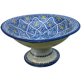 Early 20th Century Moorish-Patterned Pedestal Bowl For Sale