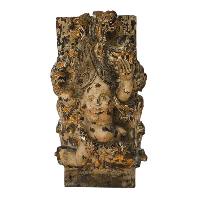 19th Century Carved Putti For Sale