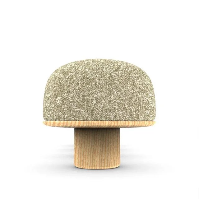 Hygge Bench in 0002 Kvadrat Zero Fabric and Oak by Saccal Design House for Collector, in New conditions. Designed from 2000