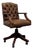 Chesterfield Brown President Office Chair For Sale