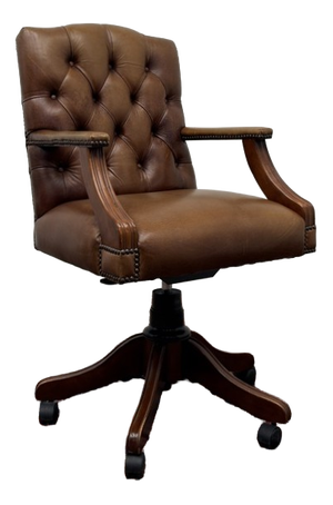 Chesterfield Brown President Office Chair