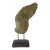 Large Rustic Verdigris Wing Sculpture on Stand For Sale