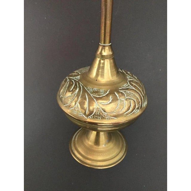 Metal Brass Repousse Rose Water Perfume Sprinkler Bottle For Sale - Image 7 of 12