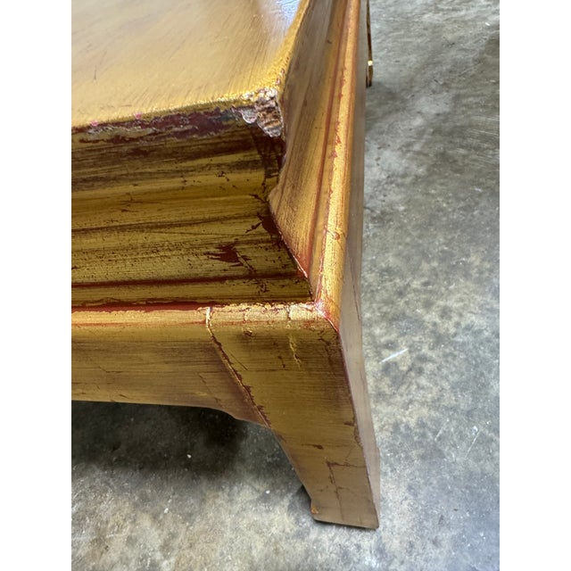 Vintage Gold Leaf Asian Style Coffee Table For Sale - Image 10 of 11