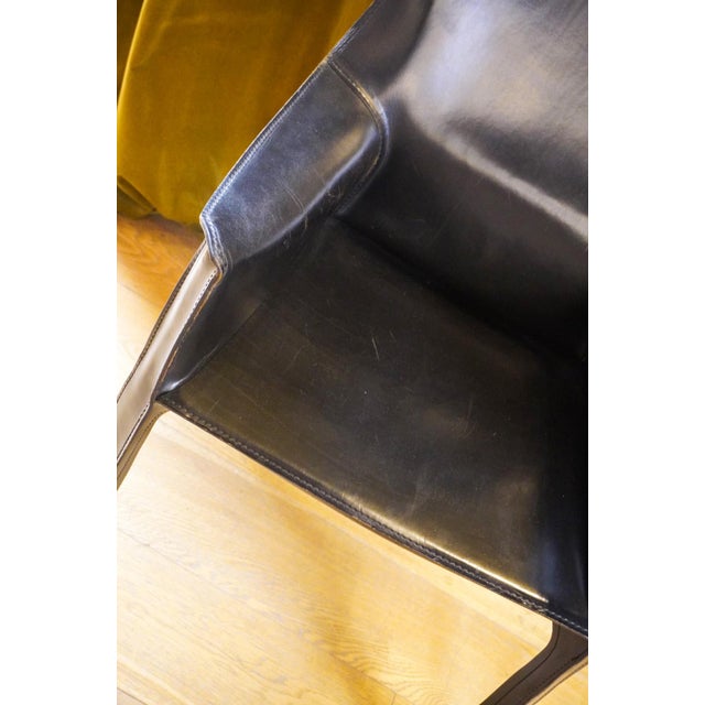 Black CAB 413 Armchairs by Mario Bellini for Cassina, 1990s, Set of 4 For Sale - Image 8 of 15