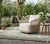 Alpine Teak Wood Modern Swivel Outdoor Arm Chair – Beige For Sale In Chicago - Image 6 of 17