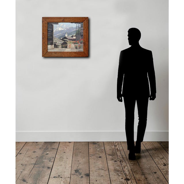 Humbert Heusser, Kippel and the Bietschhorn, 1920s, Oil on Canvas, Framed For Sale - Image 13 of 18