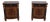 Pair Italian Versace Mahogany Nightstands For Sale