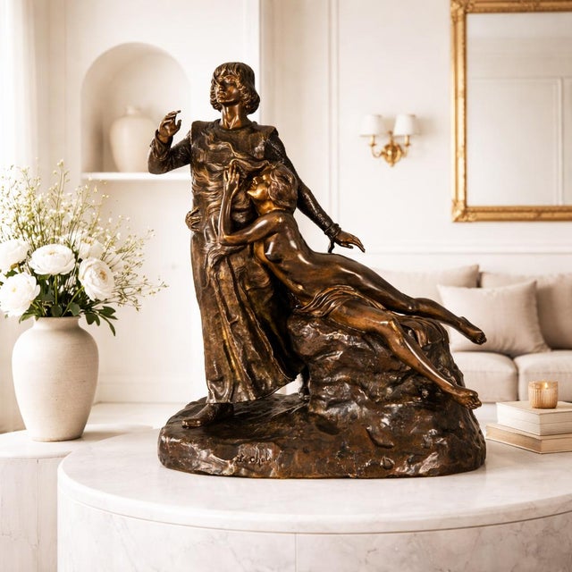 LOUIS CHALON French, 1866-1940 "Tannhäuser" Patinated bronze Cast after the model by Chalon during the first quarter of...