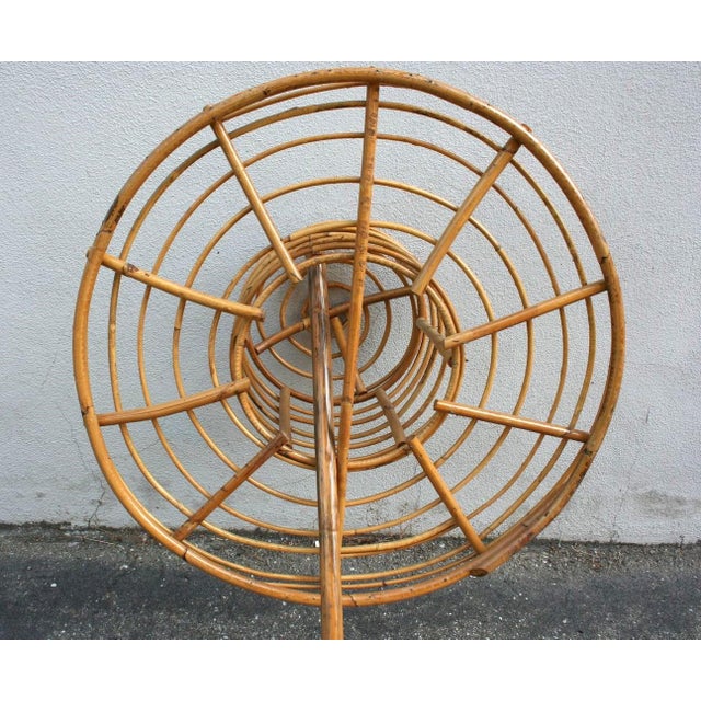 Wood Wicker Hat Pattern Decorative, 1960s For Sale - Image 7 of 9