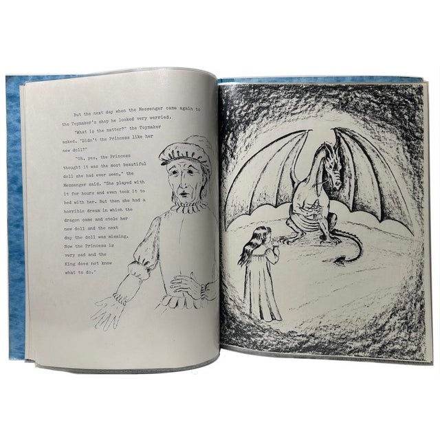 Blue 1980s Mockup With Original Storyboard Acrylic/Oil Paintings, the Toymaker's Apprentice, Written and Illustrated by Suzanne Corbett - 21 Pieces For Sale - Image 8 of 15