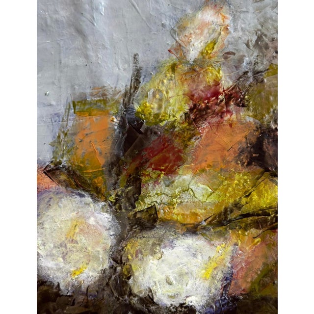 Green "Dandelion Daze" Original Mixed-Media Abstract on Panel by Zac Woodiel For Sale - Image 8 of 9